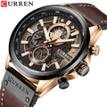 Brand CURREN Watch 8380 Relogio Masculino Chronograph Clock Leather Casual Sport Watches for Men Quartz Wristwatch