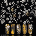 New 3D Metal Nail Charms Designer Retro Wheel Steampunk Decoration ultra Thin Wheel Gear Jewelry Accessories Nail Art