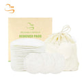 Eco-friendly 3.15" Round Soft Bamboo Terry Facial Cleansing Pads Girls Reusable Makeup Removing Pads Super Soft