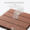 Waterproof WPC Outdoor Square Brushed European Diy Composite Interlocking Decking Tiles