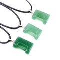 Hongzhuo Natural Quartz Crystal Gemstone love Lock Fashion Green Aventurine Couple love Pendant Necklace Jewelry