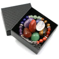 Natural Gemstone Crafts Gift Set Healing Crystal Yoga Meditation Chakra Bracelet Crystal Crafts for Gemstone Jewelry Gift Set