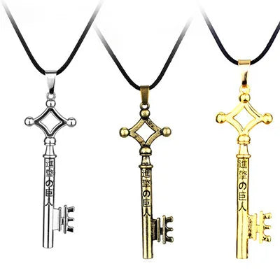 Wholesale Attack on Titan Key Charm Necklace Popular Anime Accessories