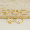 Stainless Steel Zircon Open Ring for Women Fashion Design Sense Luxury Ring Jewelry Wholesale
