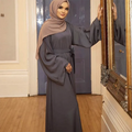Traditional Solid Color Closed Abaya for Women Modest Ramadan Islamic Dress From Dubai and Turkey for Muslims and Non-Muslims