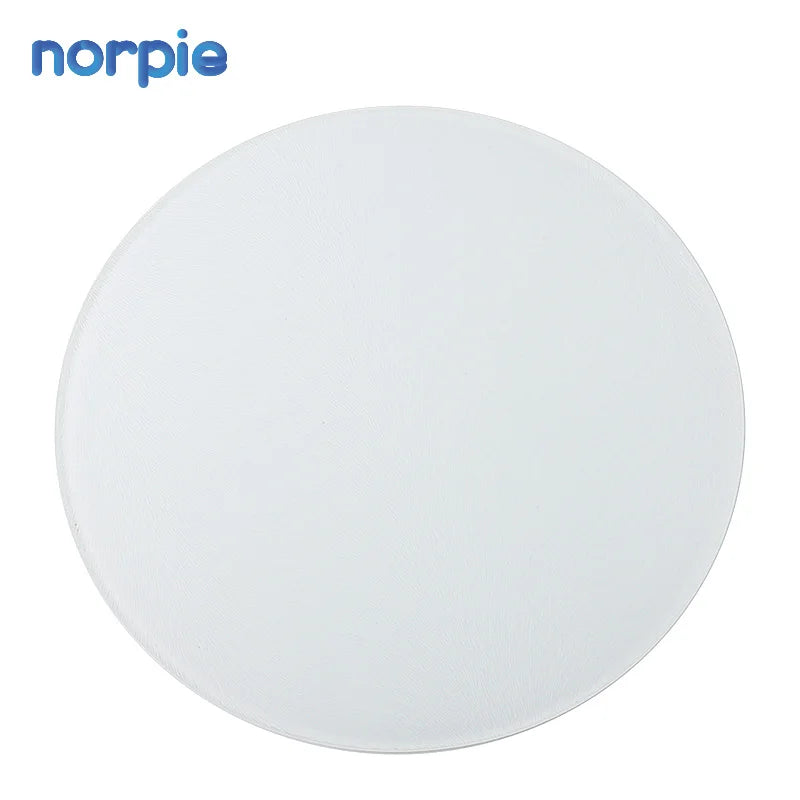 Wholesale Tempered Glass Cutting Board Textured Finished Sublimation Blank Round Chopping Board