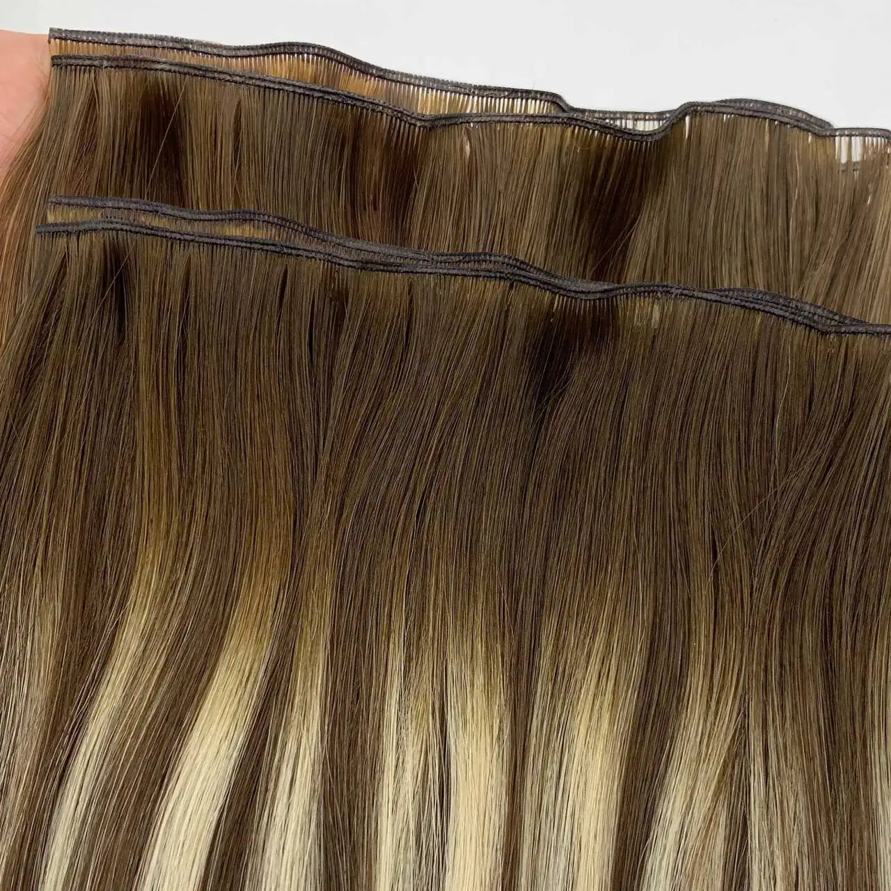 Fasimei Large Stock European Hair Genius Weft Hair Extensions Virgin Double Drawn Genius Weft Human Hair Extension Vendors