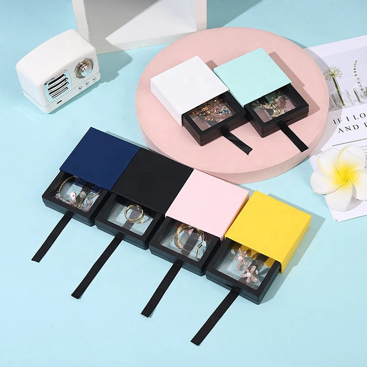 3d Plastic Floating Jewelry Box Transparent Screen Display Frame Necklace Box