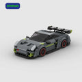 Classic Design Diy Block Set Grey Toy Sport Car Pvc Moc Bricks Model Car Paper Instructions Building Block Sets for Boy