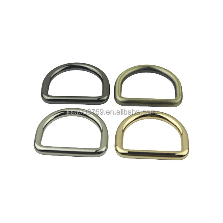 Stock Supply 32mm 1.25inch 4 Colors Good Quality Zinc Alloy Metal D Ring Buckle for Leather Bags