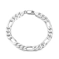 Wholesale 925 Sterling Silver Hip Hop 6.5mm Italian Diamond-Cut Figaro Men and Women Bracelets Jewelry