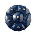 Blue Star Ceramic Nut Serving Platter Dinnerware Set for Candy Snacks Party Christmas Dried Fruits Food Storage Plate