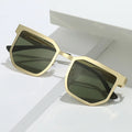 DL GLASSES Irregular Polygon Metal Frame UV400 Gold Square Sunglasses Stylish Multicolor Unisex Eyewear OEM ODM
