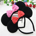 Cute Minnie Ears Hair Accessories Big Bows Hair Hoop Headband for Girls for Holiday Parties