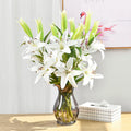 Amazon Silk Peony Bouquet Artificial Lily Silk Plant Cheap Flowers for Home Wedding Decorative Centerpiece Flower Hot Sale