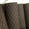 Fashion Faux Leather for Sofa Car Seat Cover with Stitch Embroidery