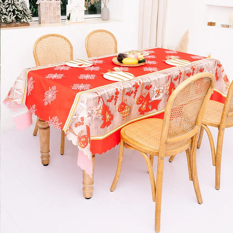 Factory Price Tablecloth for Christmas Decoration Rectangular Tablecloths Xmas Decoraciones Table Cover