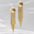 Orecchini Nappa Fashion Gold Long Tassel Earrings Luxury Temperament Multilayer Chain Tassel Drop Earrings for Women