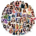 50Pcs Global Popular Singers Stickers Vinyl Lana Del Rey for Car Laptop Bottle Waterproof Die Cut Cartoon Sticker Packs