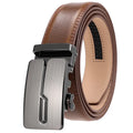 LQbelt Men's Automatic Buckle Belt Genuine Leather Belts for Men Ratchet Waistband OEM Factory Custom LOGO