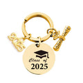 Custom Personalized Stainless Steel Graduation Gifts for Girls Students 2025 Keychain-Outdoor Use