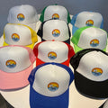 Vintage Two Tone Custom Print Baseball Cap Gorras 5 Panel Mesh Trucker Hat