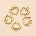 18K Gold Plated Alloy Romantic Heart Charms for DIY Jewelry-Unisex Gift