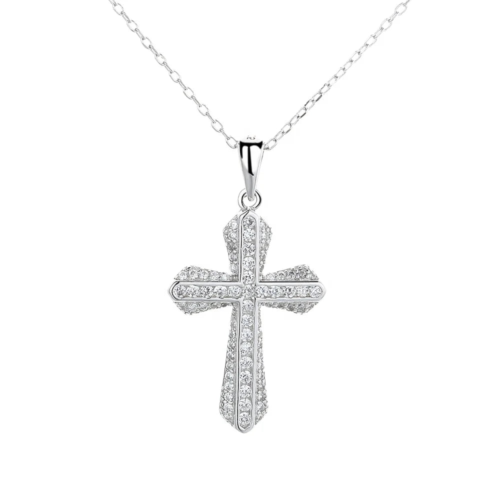 Wholesale Jewelry Pendant 925 Silver Cross Pendant Necklace