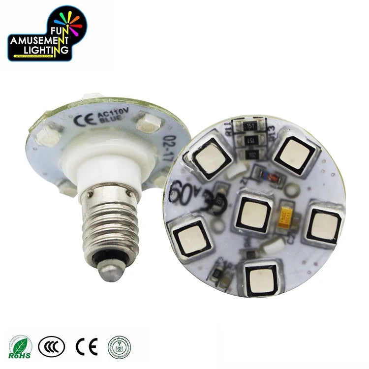 China Supply Auto Pre-Programmed RGB LED Turbo Light 14mm E10 Base AC24V Amusement Park Theme Park IP65 Plastic Point Lights