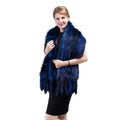 Factory Direct Sale Thick Fur Double-sided Fur Scarf Hand Knitted Fox Fur Shawl for Women