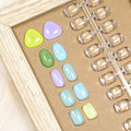 120/140/160/240pcs/set Nail Solid Transparent Natural Color Card Gel Polish Display Oval Square Color Board Nail Art Color Chart