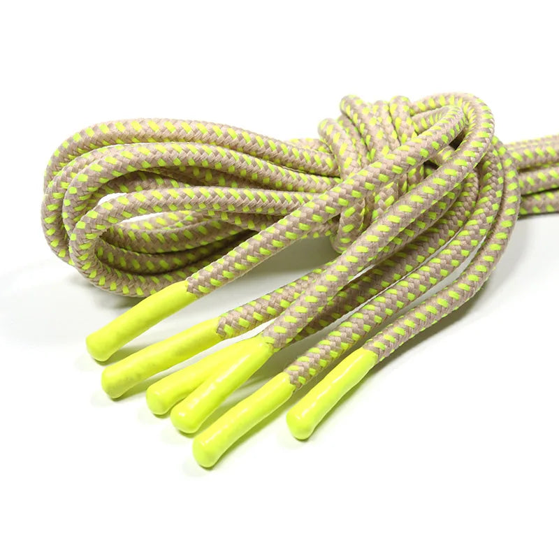 Custom Polyester Braided Drawstring Cord Silicone Ends Reflective String