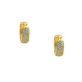 Customized 18K Gold Plated Pave Stones Hoop Cartilage Earrings Good Quality Women's Fashion Jewelry