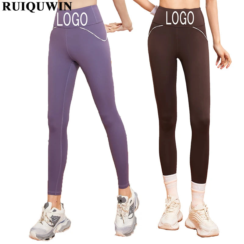 RUIQUWIN New Arrival Women Quick Dry Seamless High Waist Workout Leggings Girls Gym Fitness Running Pants Scrunch Leggings