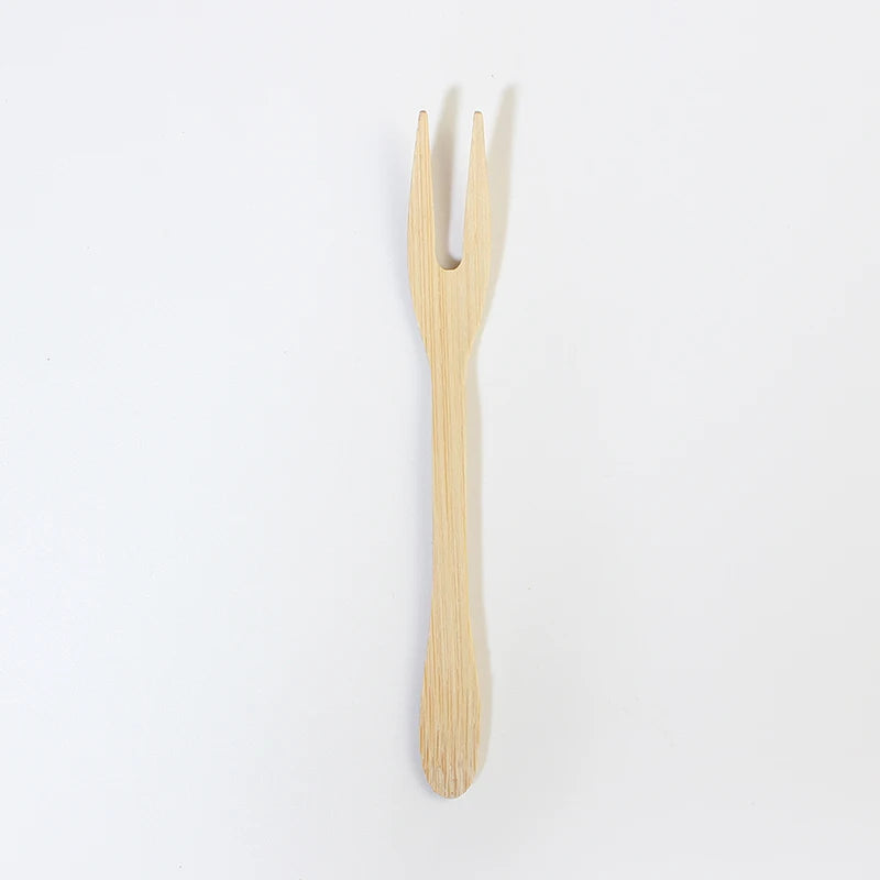Eco-Friendly Wedding Easy Insert Disposable Wooden and Bamboo Fruit Fork