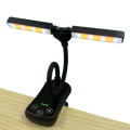 Portable Rechargeable Double Dual Head Small Mini Foldable LED USB Clip on Bookmark Book Reading Light Lamp with Clip for Book