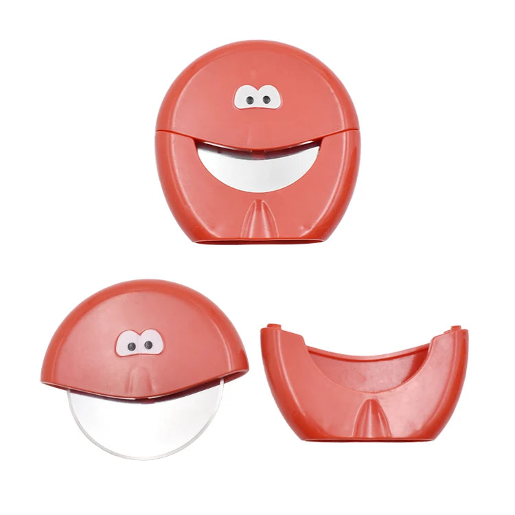 Customized Baking Pastry Tools Pizza Slicer Wheel Cutter Stainless Steel Pizza Roulette with Protective Lid