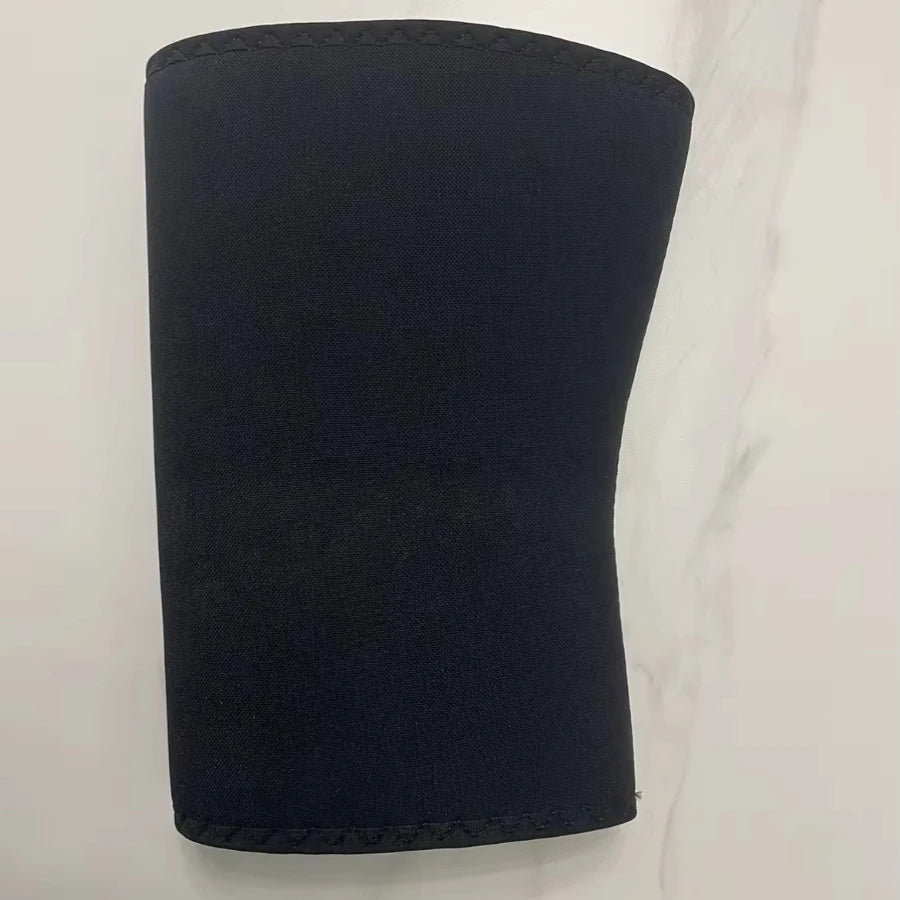 2024 Custom Logo Neoprene Stiff Weight Lifting Sports Support 7mm Compression Powerlifting Stiff Knee Pad Sleeve