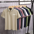 Wholesale Anti-pilling Anti-wrinkle Anti-Shrink Breathable 50% Cotton 50% Polyester Knitted Men's Polo T-shirt Custom logo