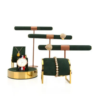 High quality new design metal Jewelry ring display stand T-bar rings jewelry display props