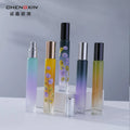 Portable 10ml Roller Sub-Packaging Square Glass Bottles Matte Finish Pump Sprayer Cosmetics Samples Diffuser Screen Printed