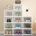 3/6/8/9/11-Tier Foldable Shoe Rack Organizer with Clear Shoe Boxes Easy Assembly Door Closet Kitchen Garage Tool Storage Bag Use