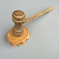 Handcrafted Wood Gift Lawyer Student Auction Court Sale Wooden Crab Meat Hammer Mallet Judge Gavel