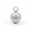 Manufacturer Silver Color Round Acrylic Spacer Beads Frosted Ball End Seed Beads for Bracelet Jewelry Making