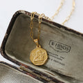 Hot Selling Stainless Steel Gold Plated Irregular Pendant Angle Cupid Charm Link Chain Necklace for Anniversary