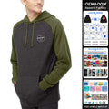 Bulk Custom 80 Percent Cotton 20 Percent Polyester Hoodies Men Heavyweight Plain Raglan Sleeve Pullover Hoodie for Men