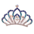 Korean Kids Mini Crown Hair Combs/Hair Accessories Princess Cute Crystal Rhinestone Crown Tiara  Hair Comb