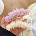 Hot Sales Sweet Bell Flower Decoration Cute Fashion Girl Hair Claws Shark Clips Hair Claws
