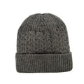 Custom logo Unisex Adults Rib Knit Cuffed Warm Fleece Lining Core Spun Yarn Beanie Knitted Winter Hat