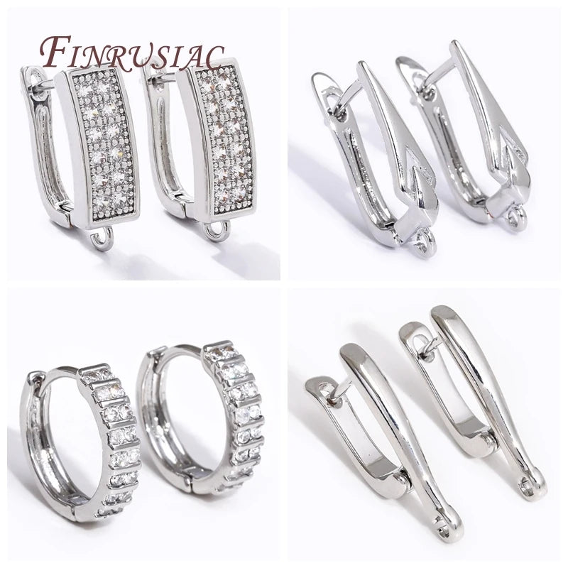 18K Gold Plated Anti-Allergy Basic Ear Wire Fasteners DIY Women's Earring Making Accessories Hooks Jewelry Findings Components